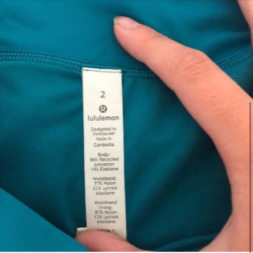 Blue size 2 lulu lemon shorts